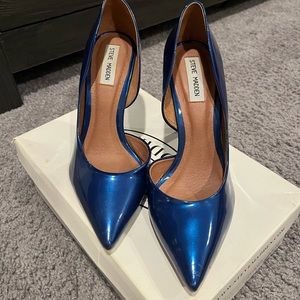 Steve Madden Patent Blue Heels Size 9